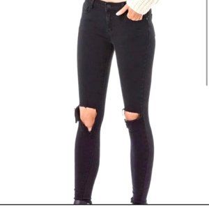 UNIF • Black Distressed High-Rise Skinny Jeans • Size 26